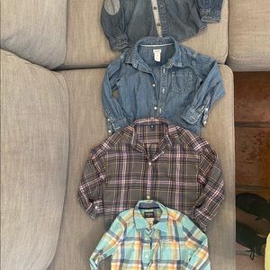 4 Boys Button-down Dress Shirts 4T